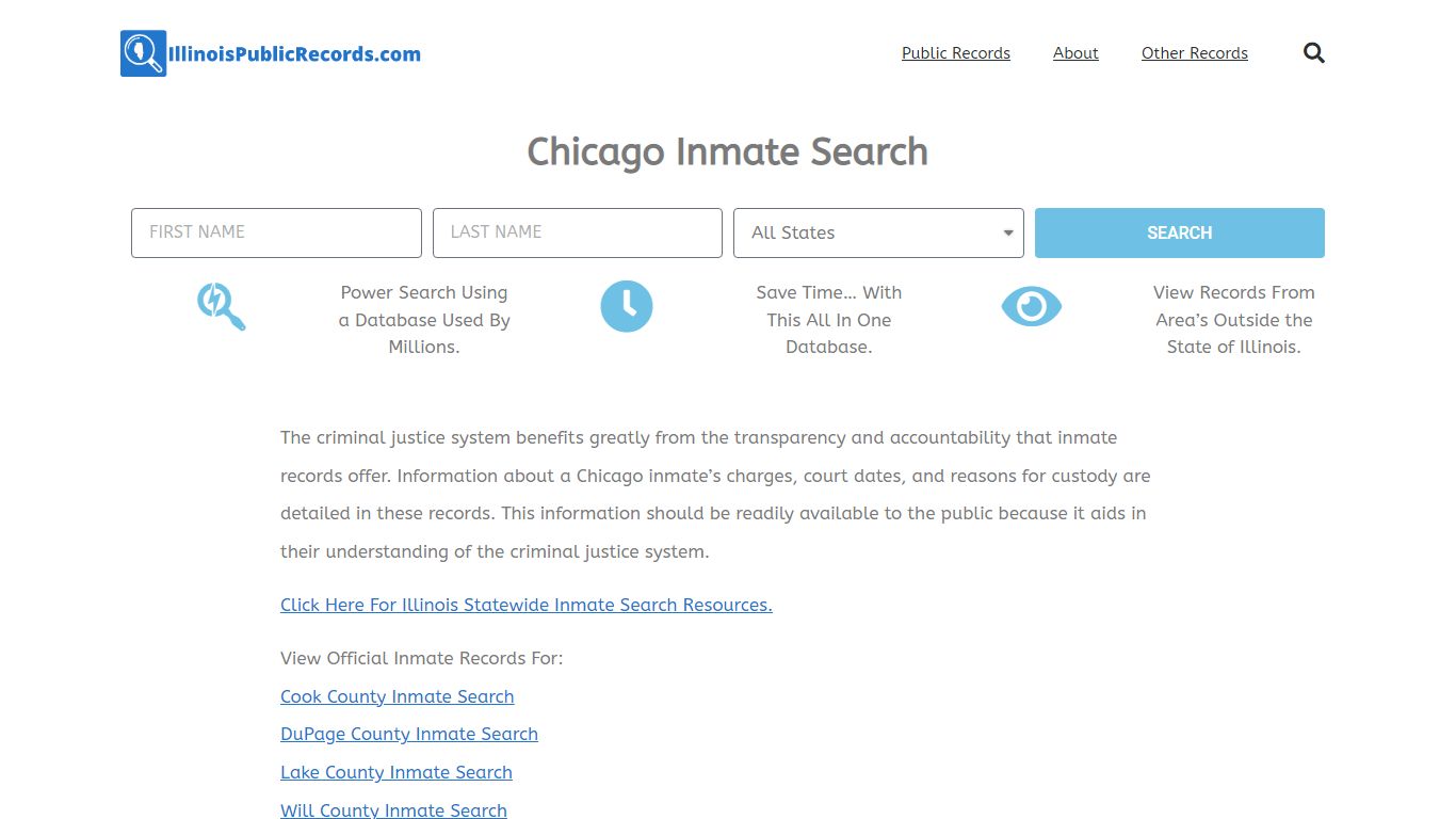 Chicago Inmate Search - CPD IL Current & Past Jail Records